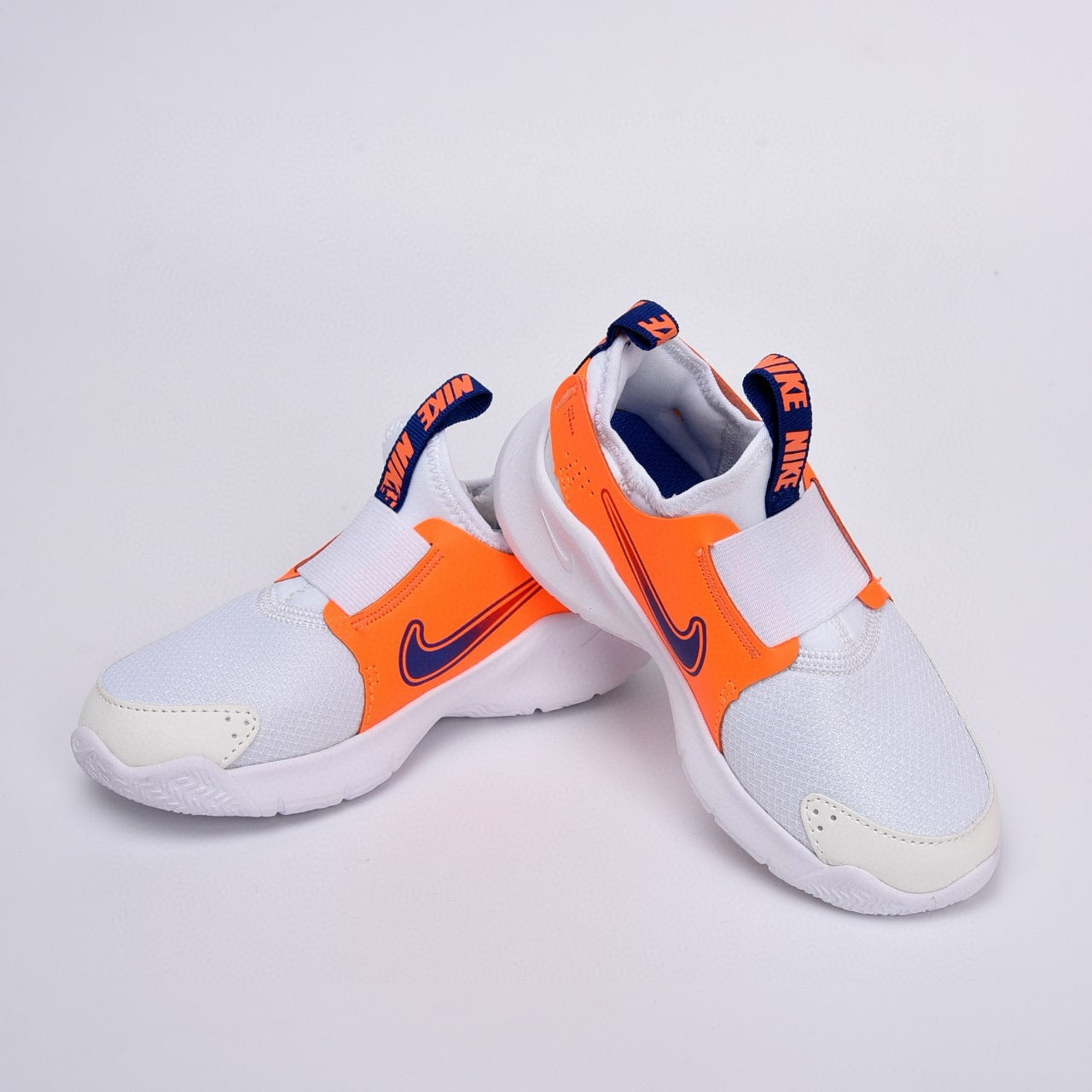 Nike slip-on running shoes"  white, orange"
