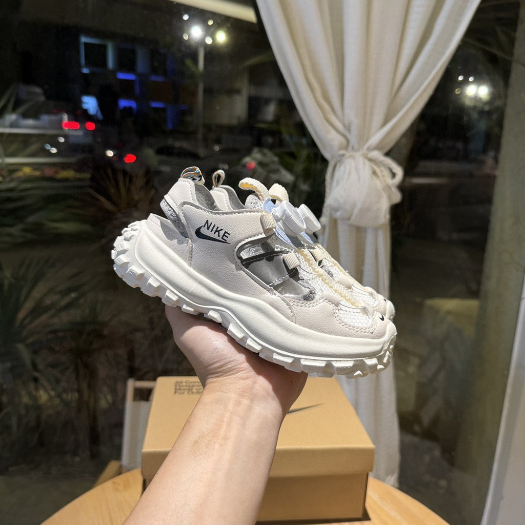 Nike sandals" white, light blue"
