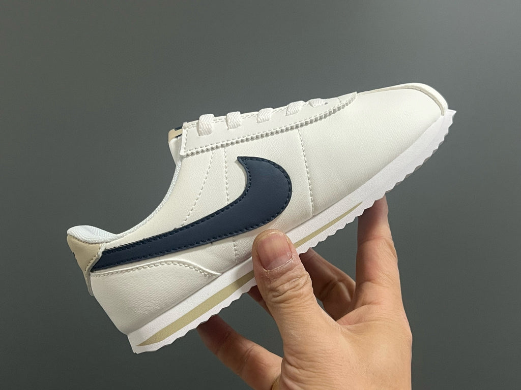 Nike Forrest Gump Classic Velcro Kids Shoes" white, Navy"