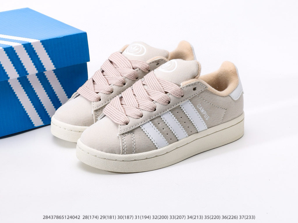 Adidas bread Dexter lace-up pig leather sneakers light pink"