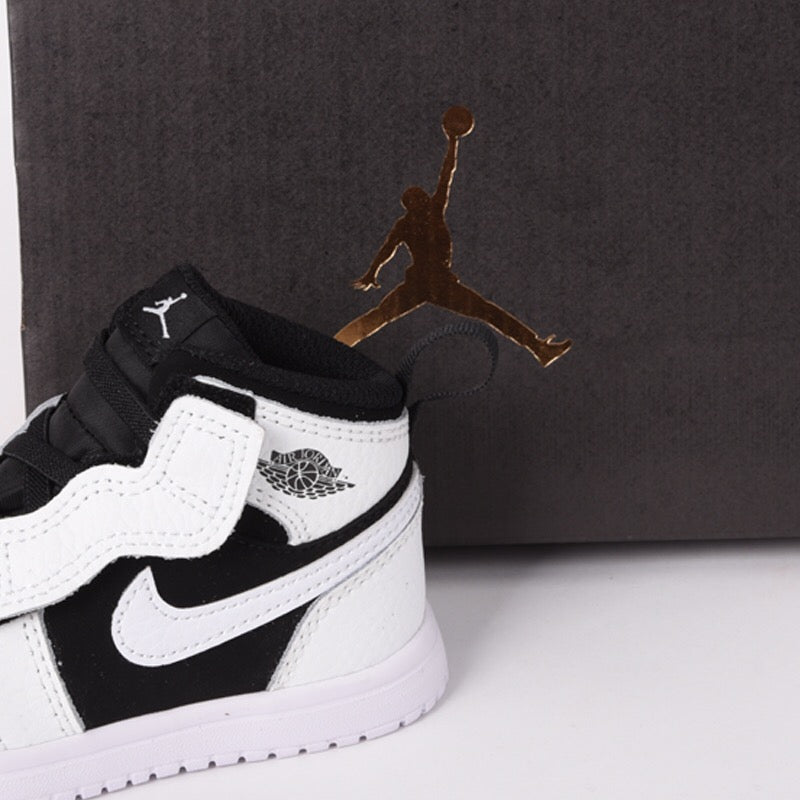 Jordan high top elastic band"  white, black"