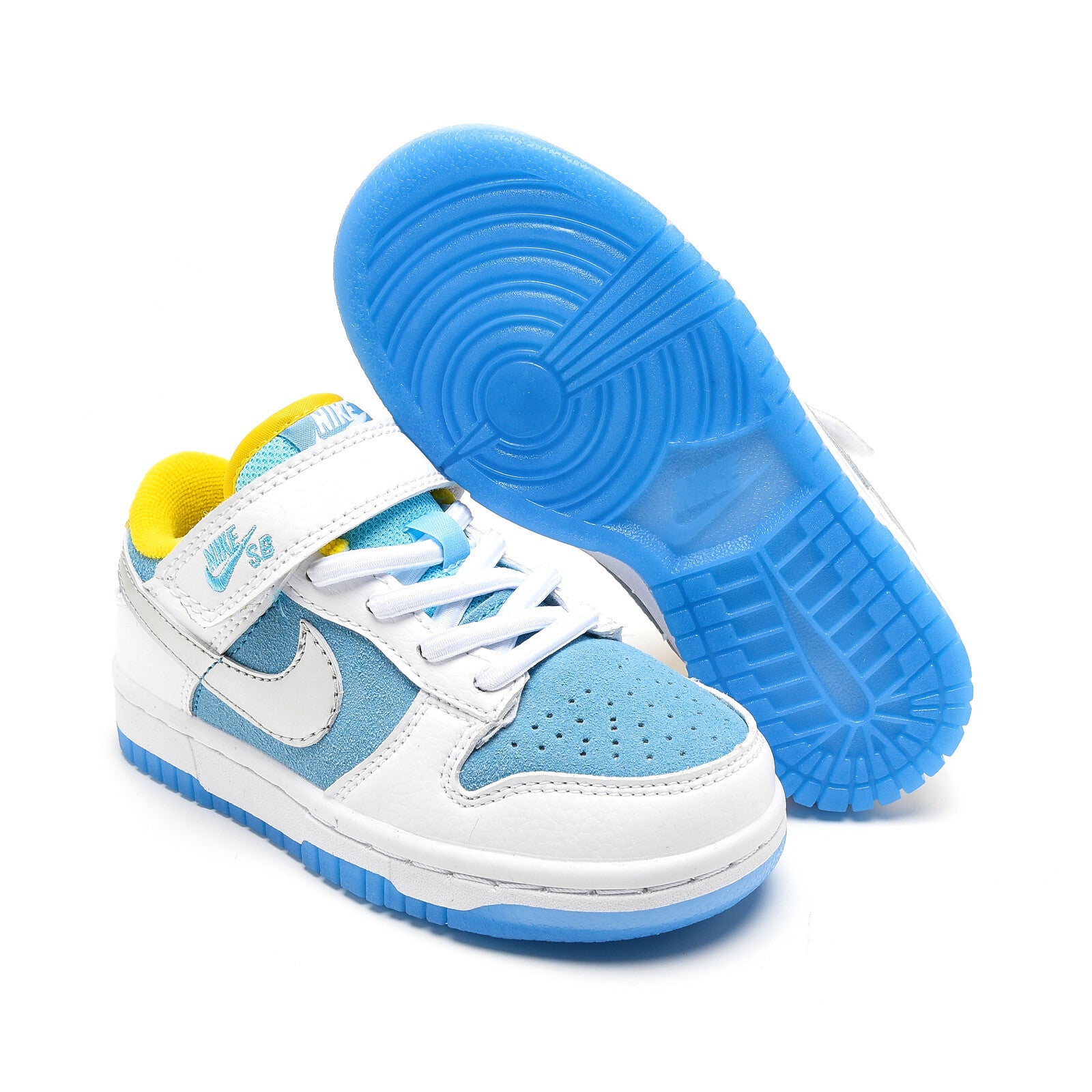 SB Velcro children's shoes" white, blue"