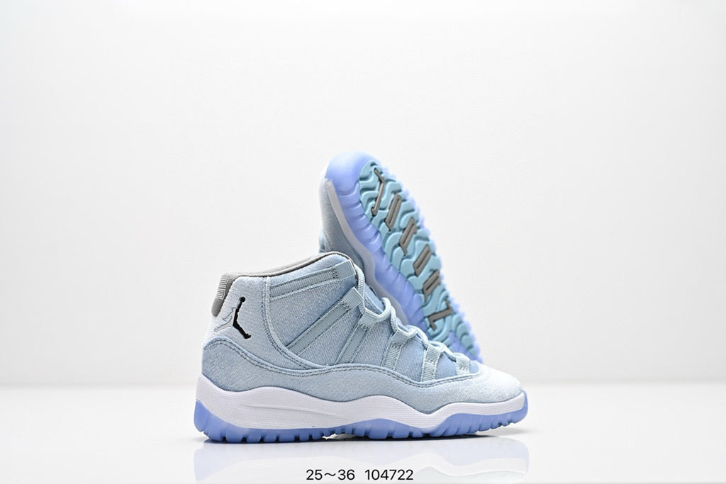 Joe 11 high-top high-quality children's shoes" basketball" light blue"