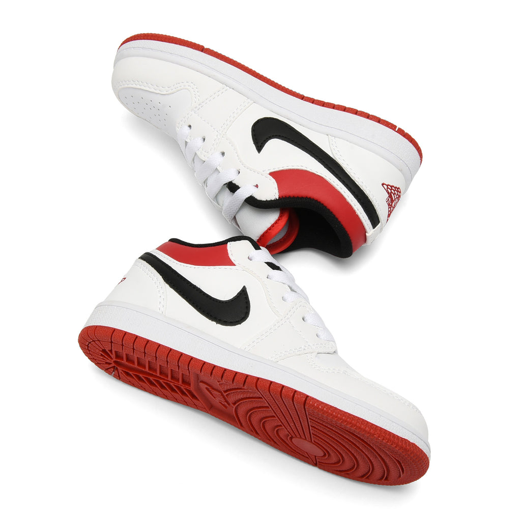 Qiaoyi low-top shoelaces" white, red"