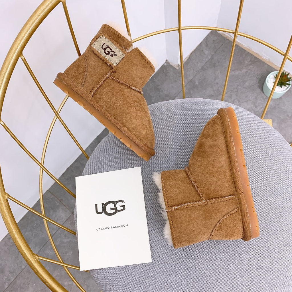 UGG Velcro Baby Shoes" Brown"