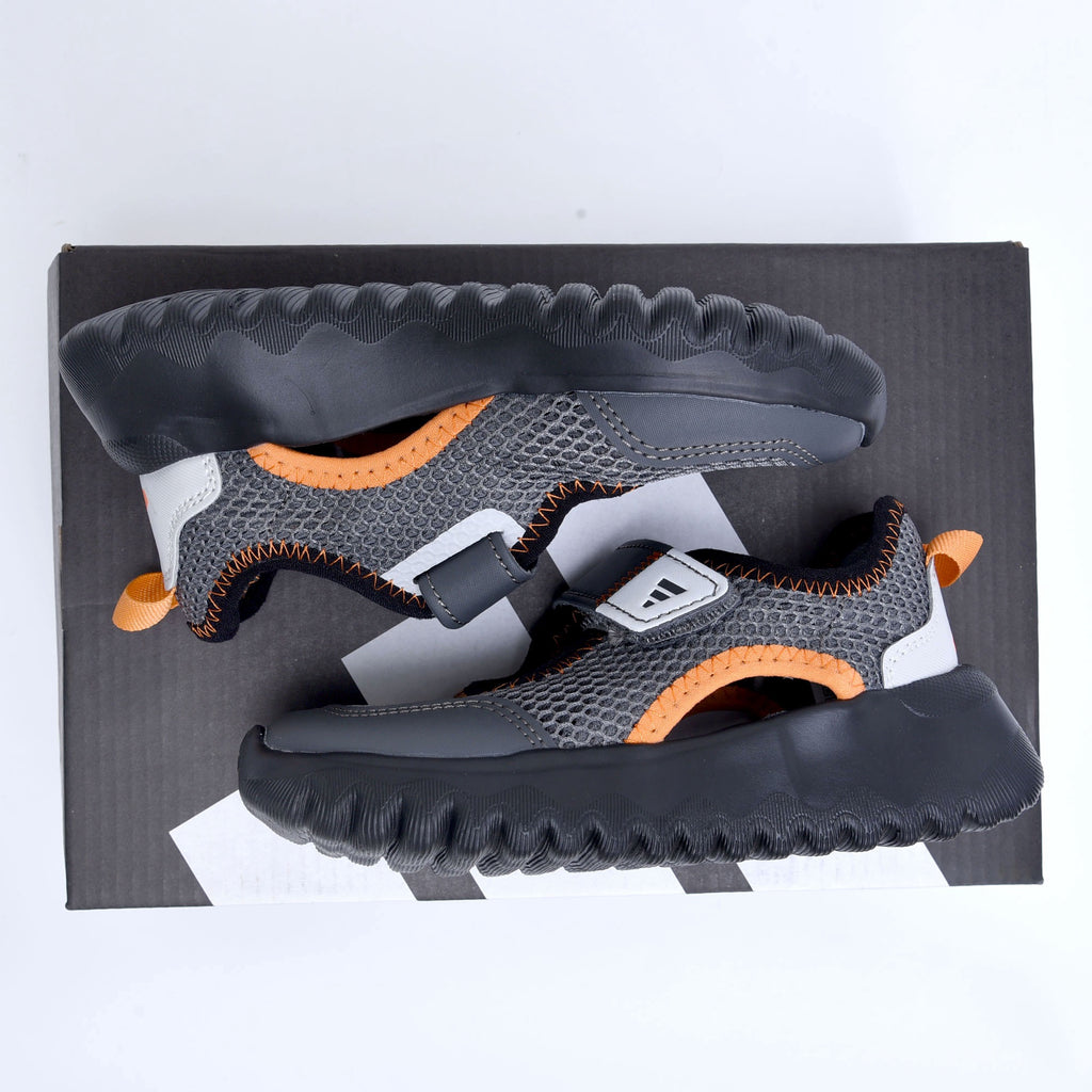 Adidas mesh single buckle sandals "black"