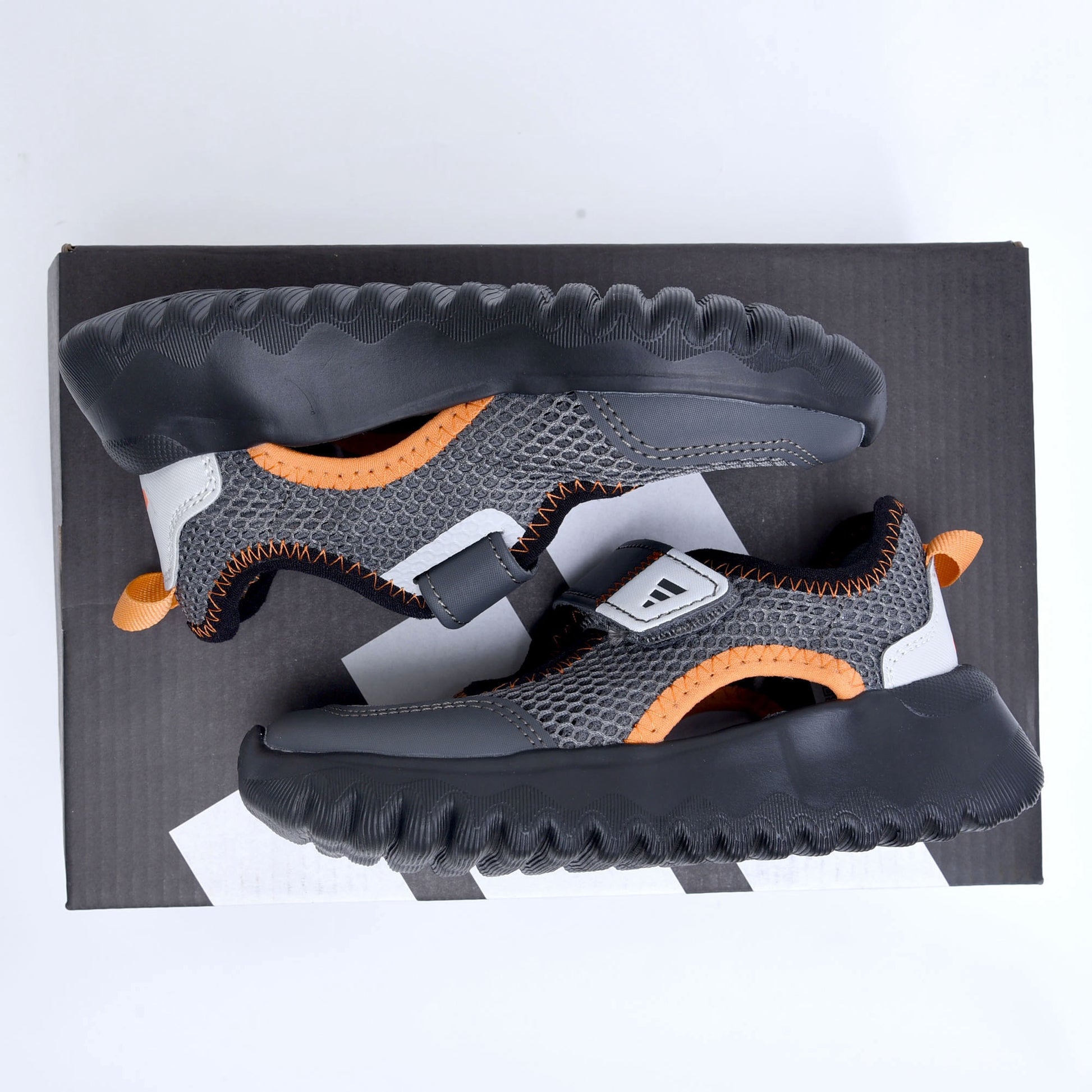 Adidas mesh single buckle sandals "black"