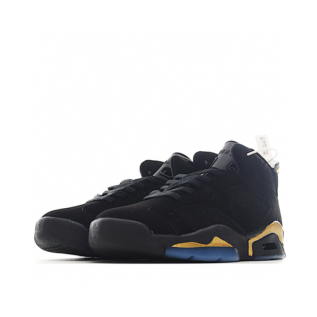 Joe 6 Air Cushion Basketball Shoes for Kids" black, gold"