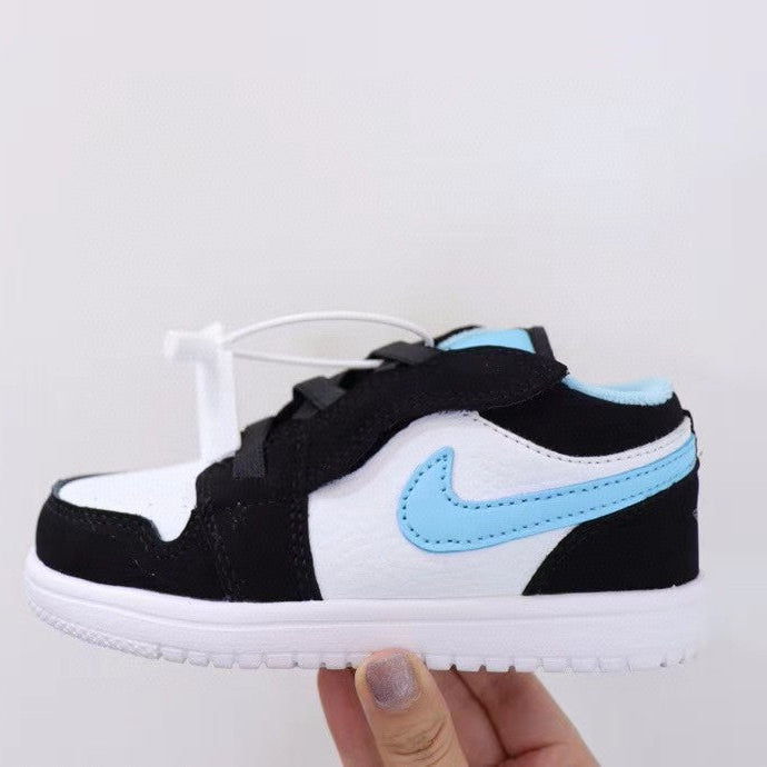 Jordan low top elastic band" white, black, blue"