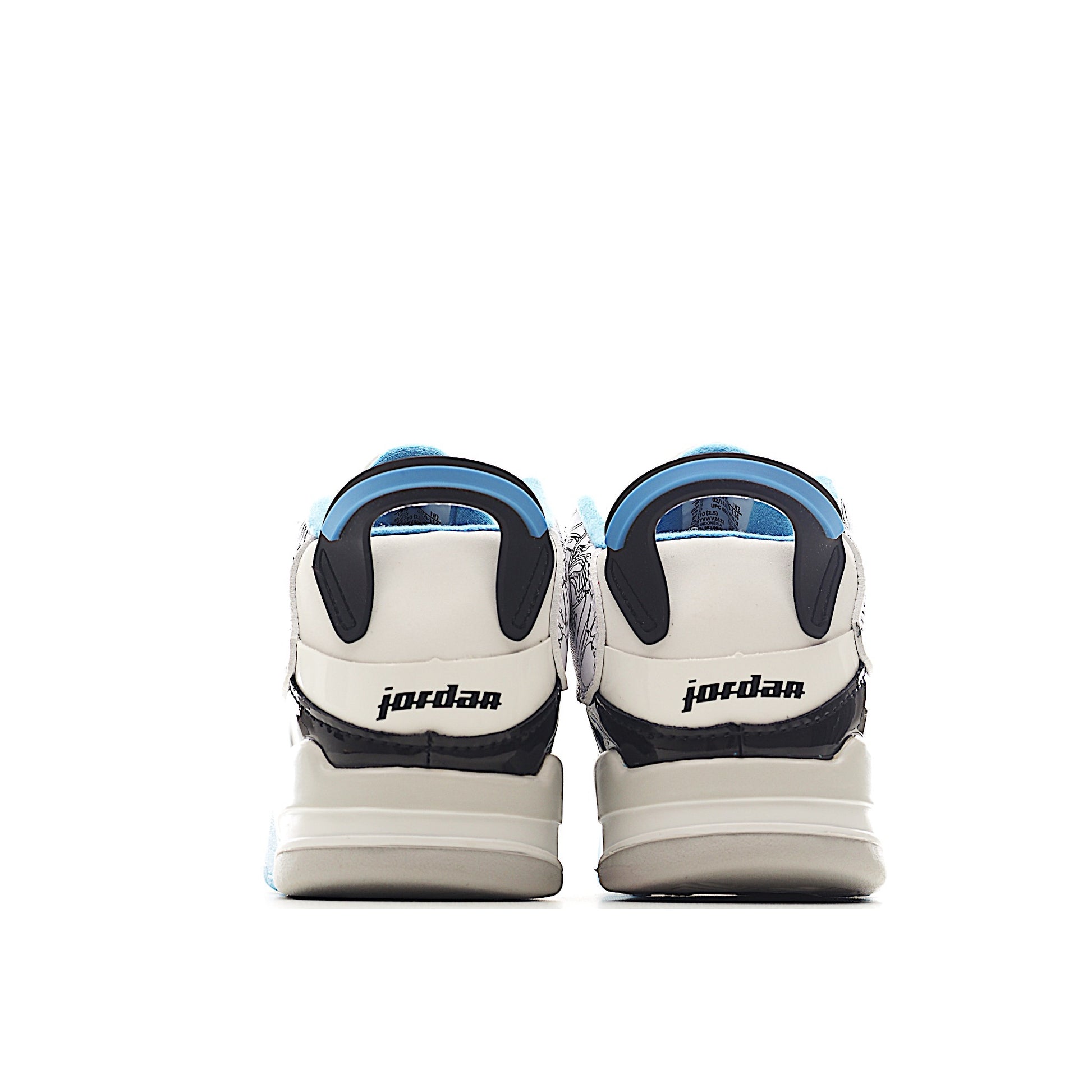 Jordan Zero Lace-Up Basketball Shoes for Kids" black, white, blue"