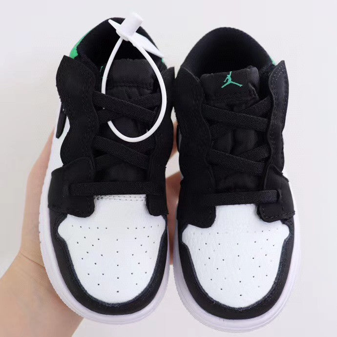 Jordan low top elastic band" white, black, green"