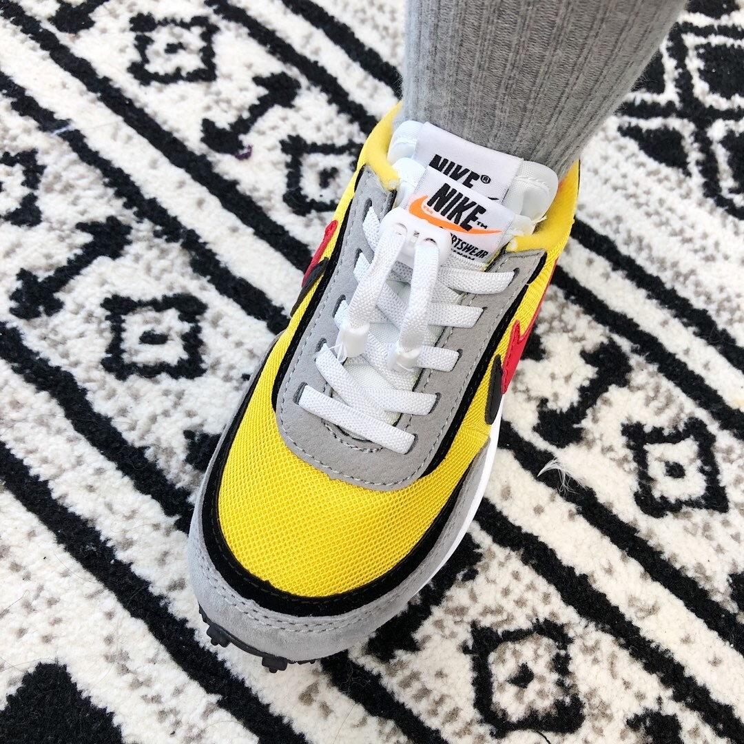 Nike Waffle Casual Jogging Shoes Deconstructed Double Hook