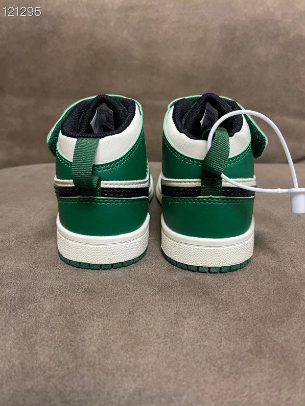 Joe's high-top Velcro children's shoes" white, and green"