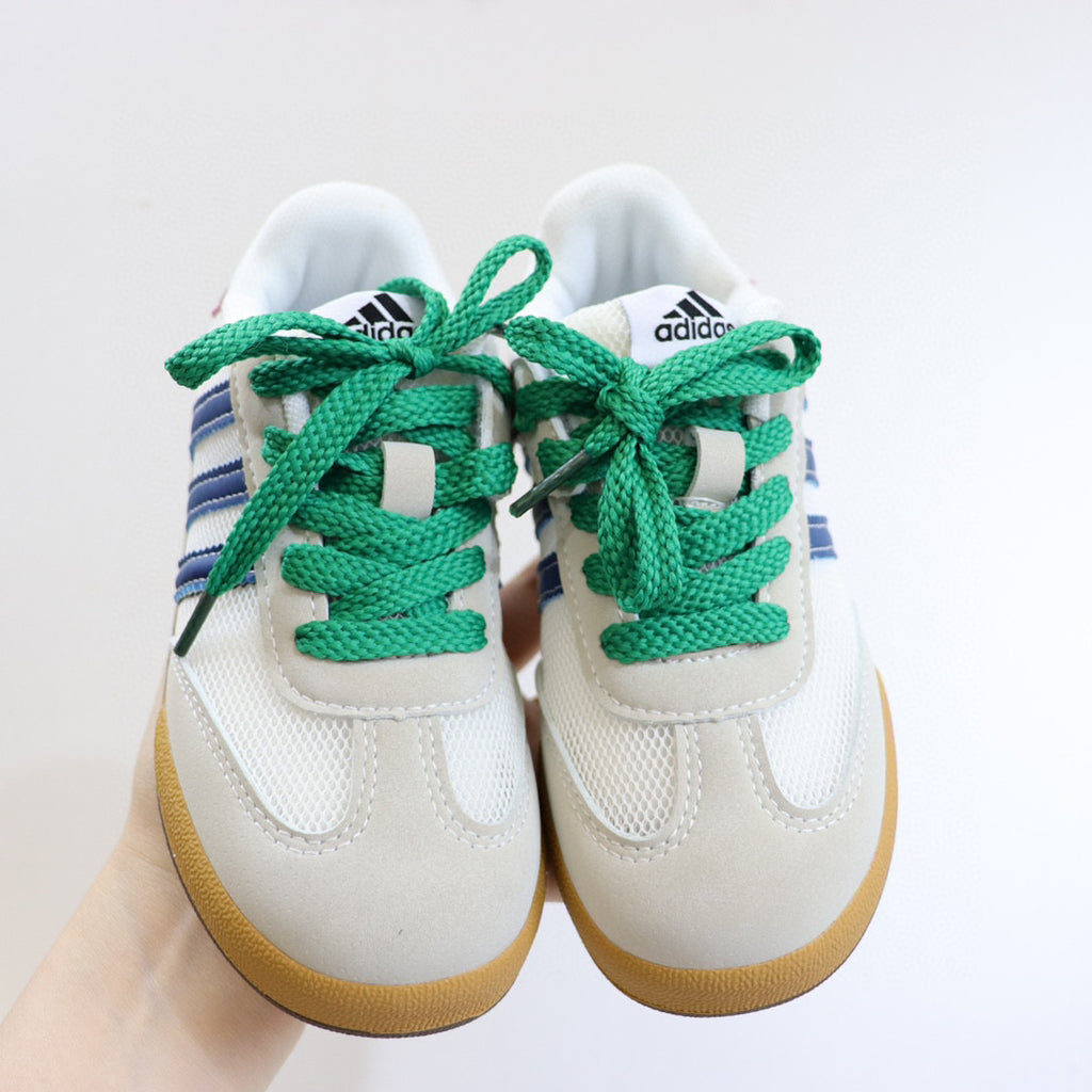 Adidas training hollow mesh panel shoes" white, blue"