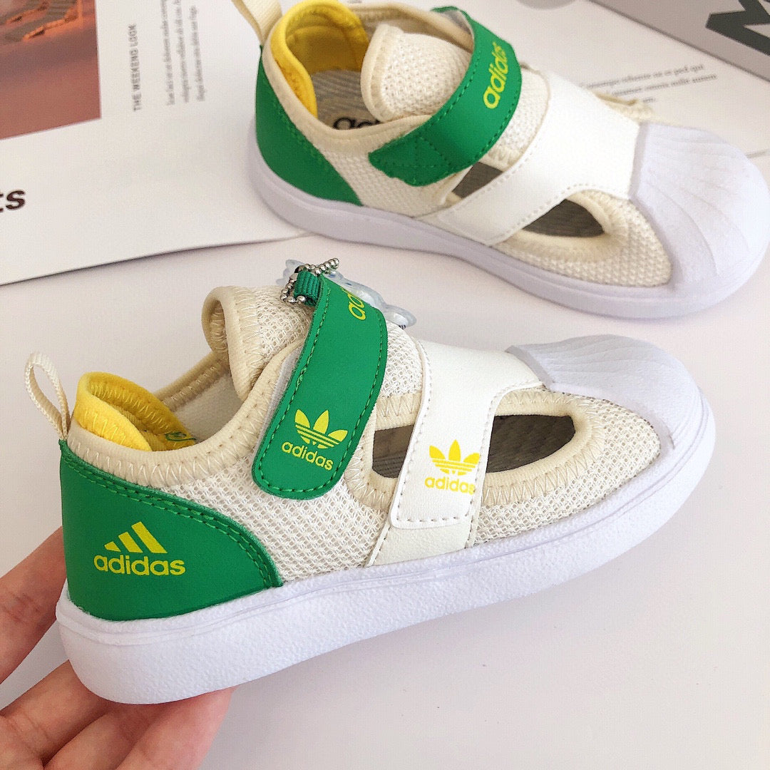 Adidas Baotou shell toe Bingdundun" Cream, white , & green"