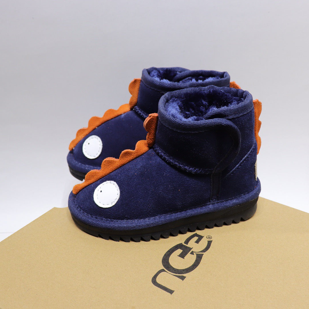 Ugg Velcro Dinosaur Children's Snow Boots" navy"