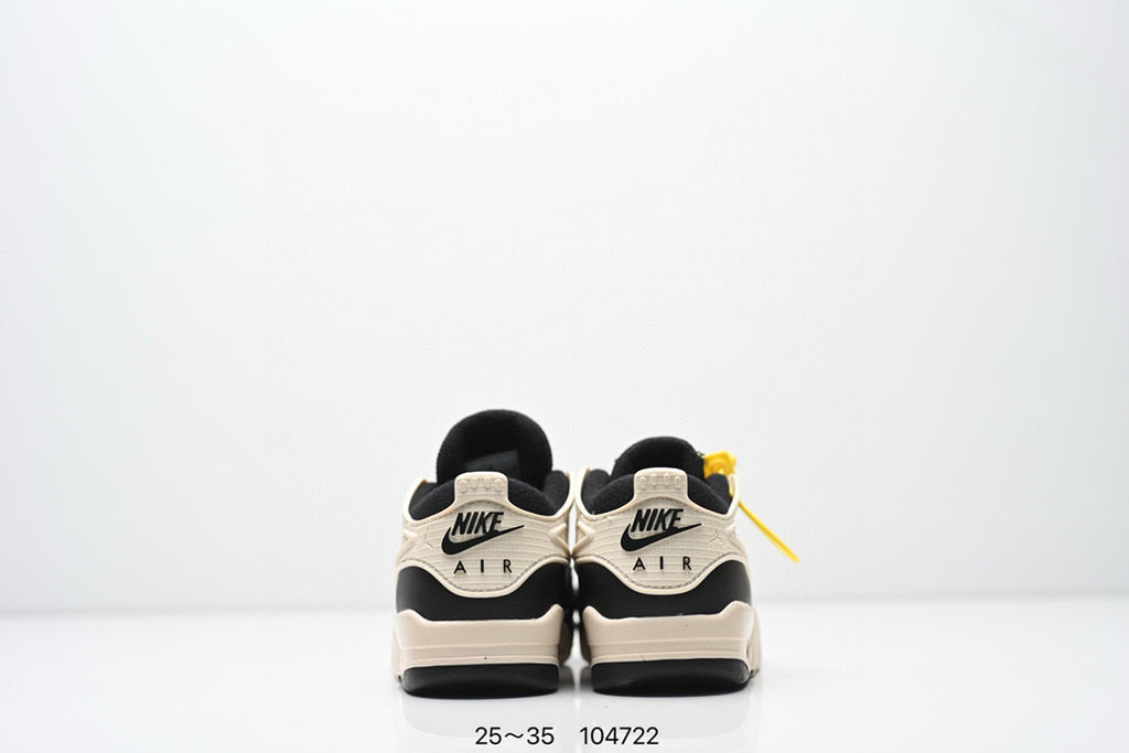 Jordan 4 low-top air cushion basketball shoes" black, cream"