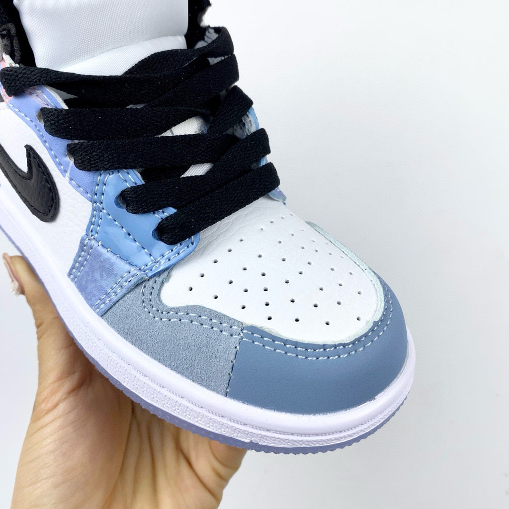 Joe 1 high top stitching" white, gray, blue"