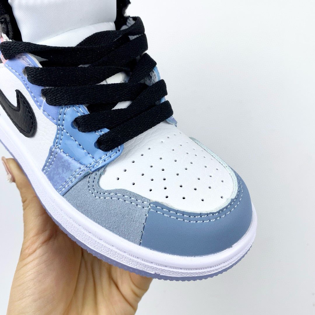 Joe 1 high top stitching" white, gray, blue"