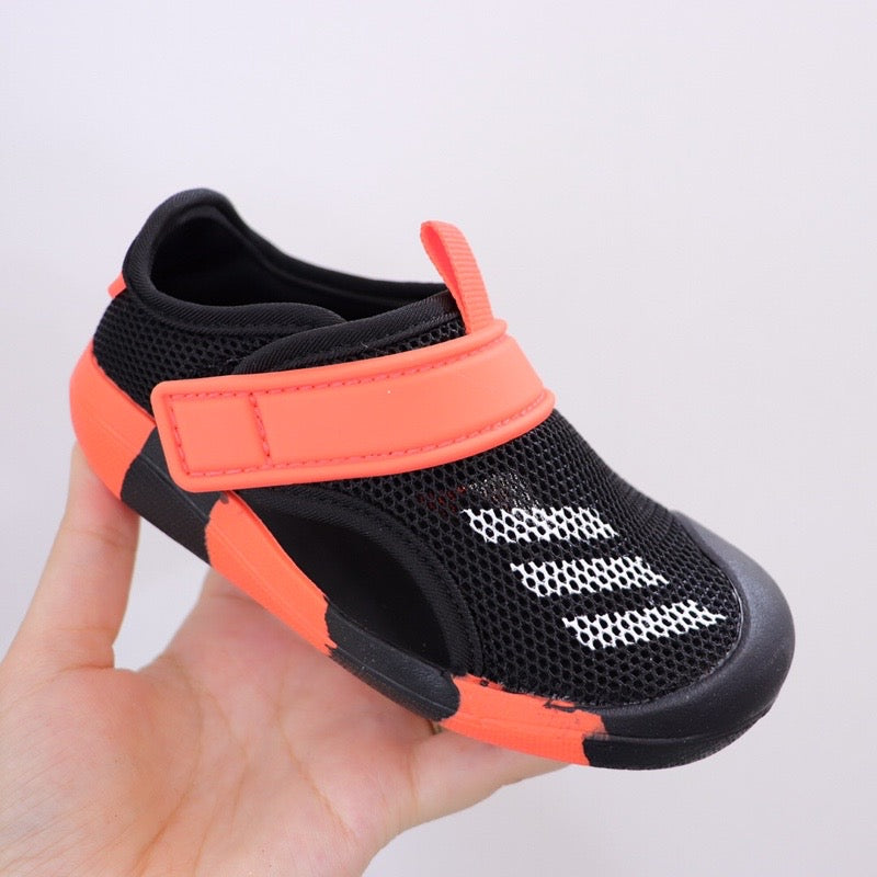 Adidas 3.0 Baotou mesh sandals" black, orange"