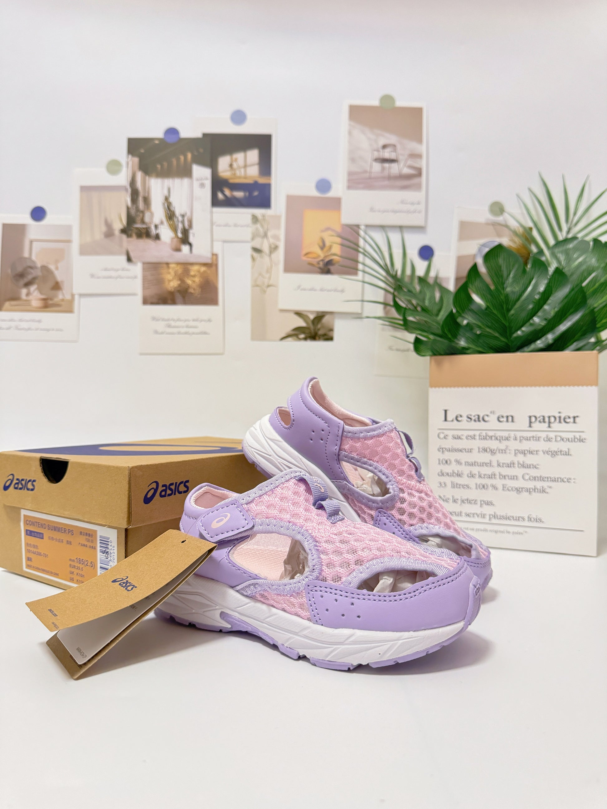 YSS new Velcro sandals" light purple"
