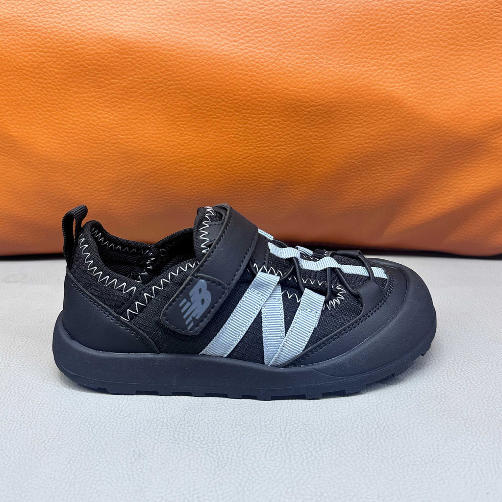 N3205 Velcro Sandals "black,  light blue-grey "