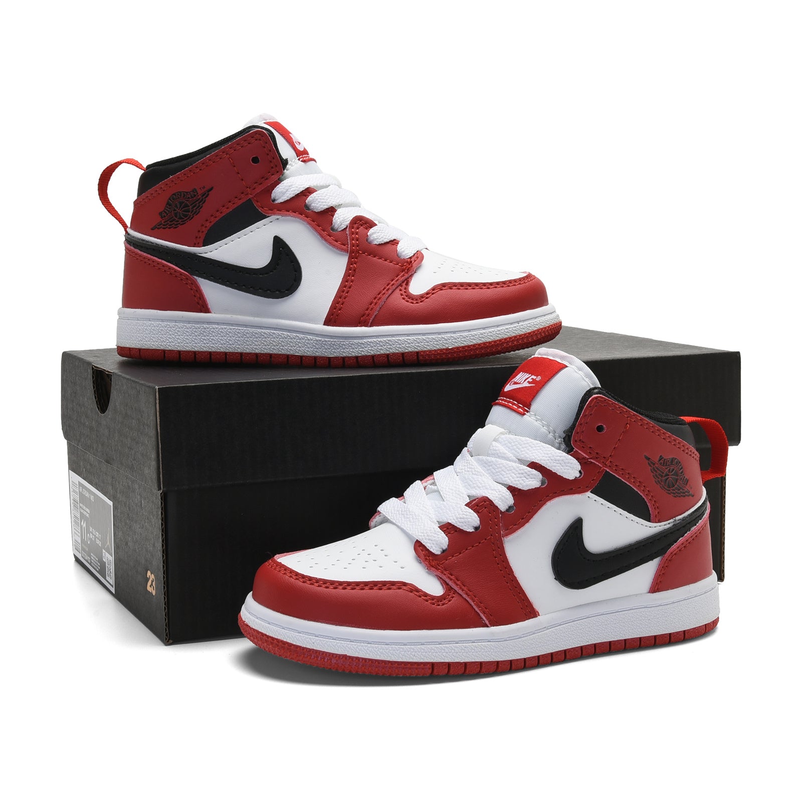 AJ-127" white, red"