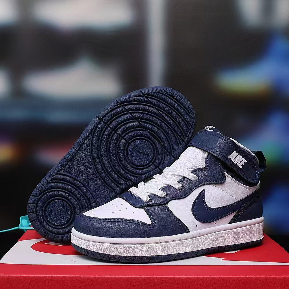 Air Force workwear mid-cut Velcro" white, Navy"