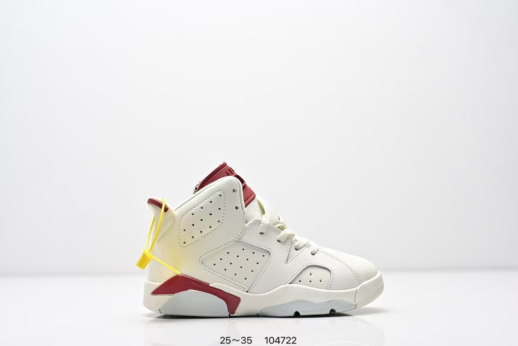 Joe 6 split leather children's shoes "white, burgundy"