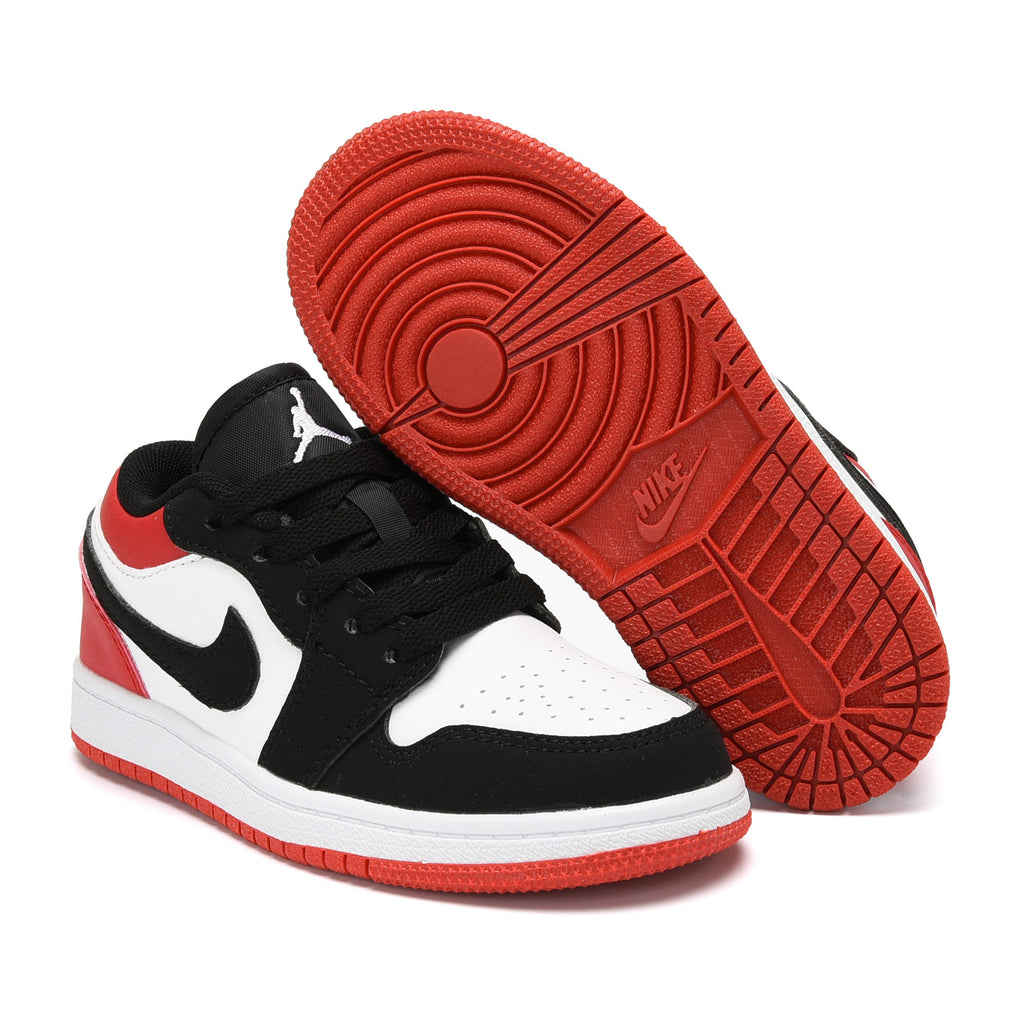 Qiaoyi low-top shoelaces" white, black, red"