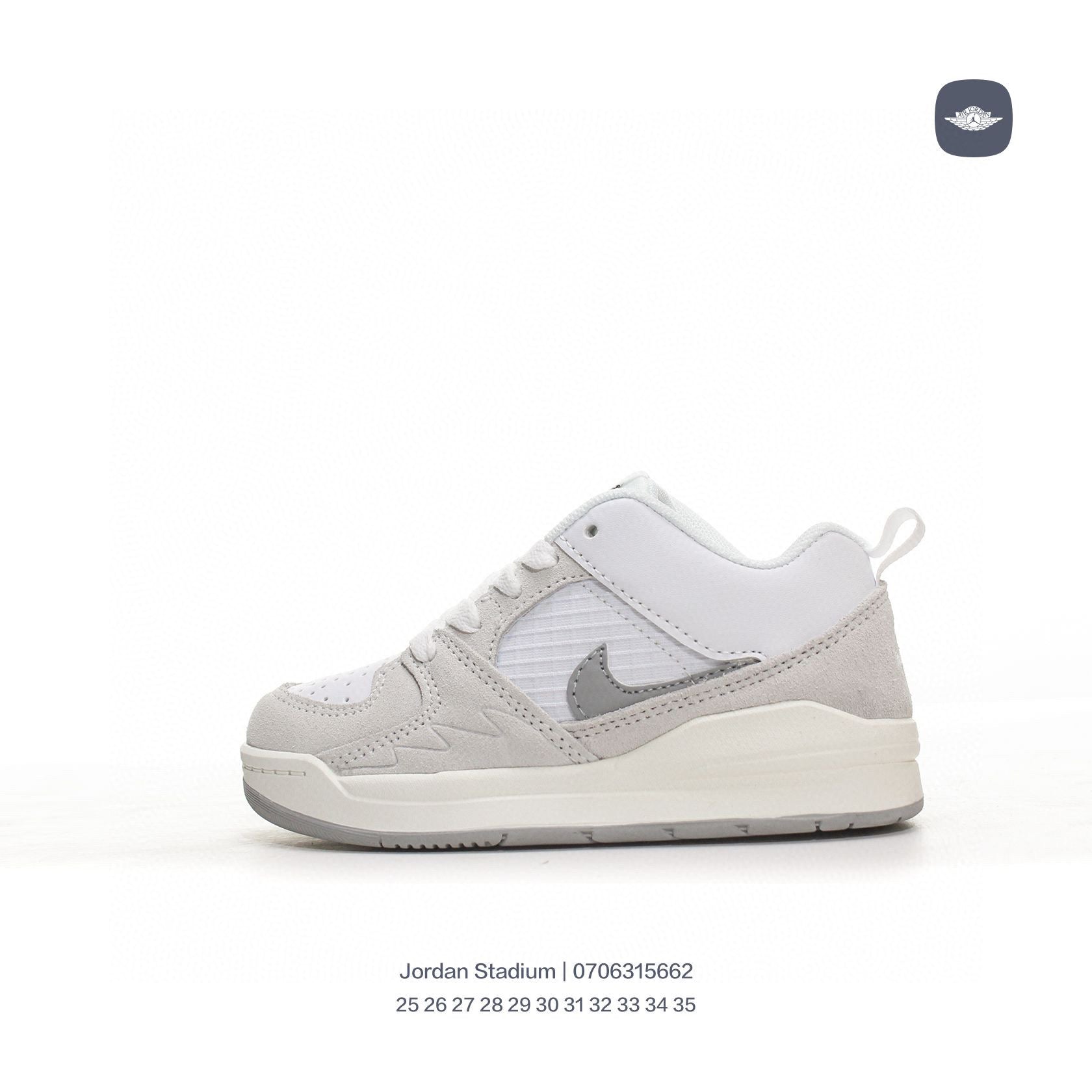 Jordan Stadium sneakers for kid" light gray"