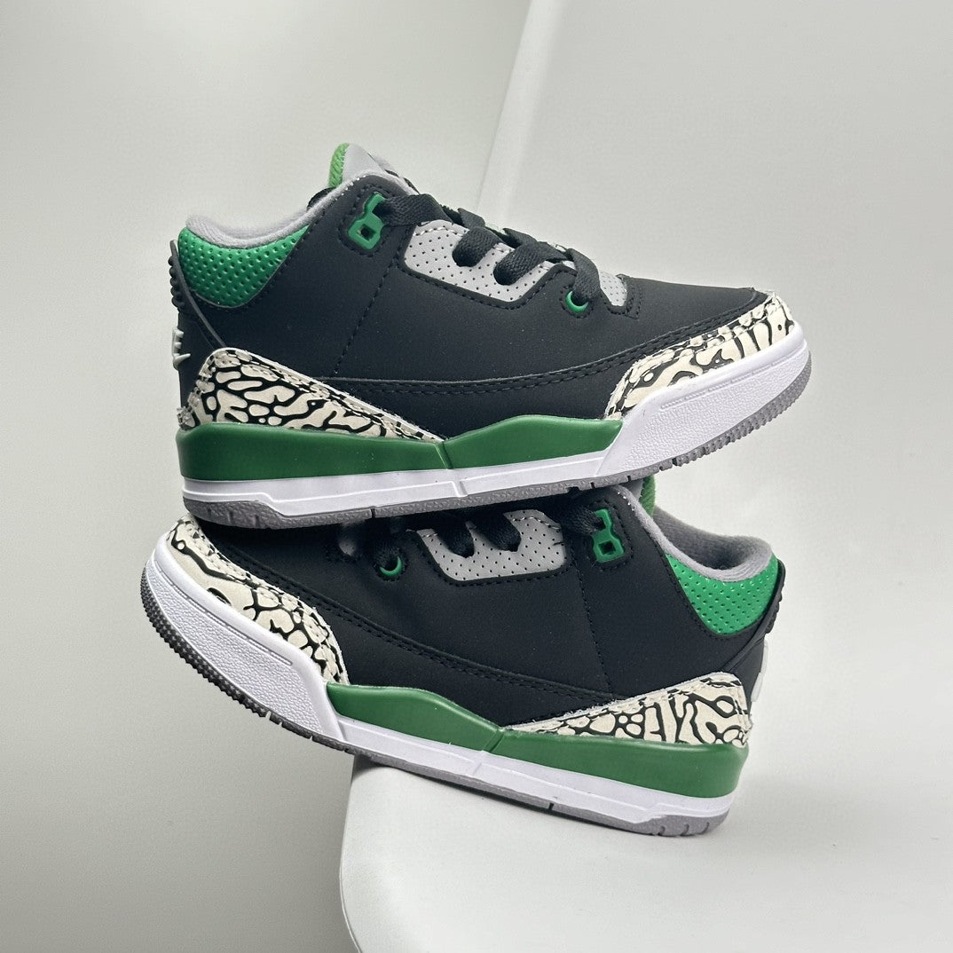 Jordan 3 children's shoes" black, green"