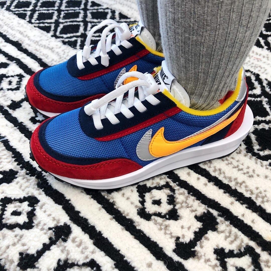 Nike Waffle Casual Jogging Shoes Deconstructed Double Hook