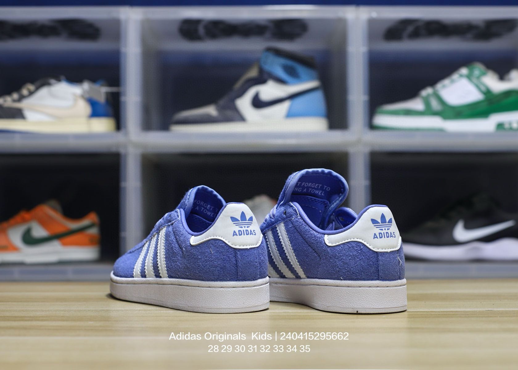 Adidas clover pig leather sneakers " blue"