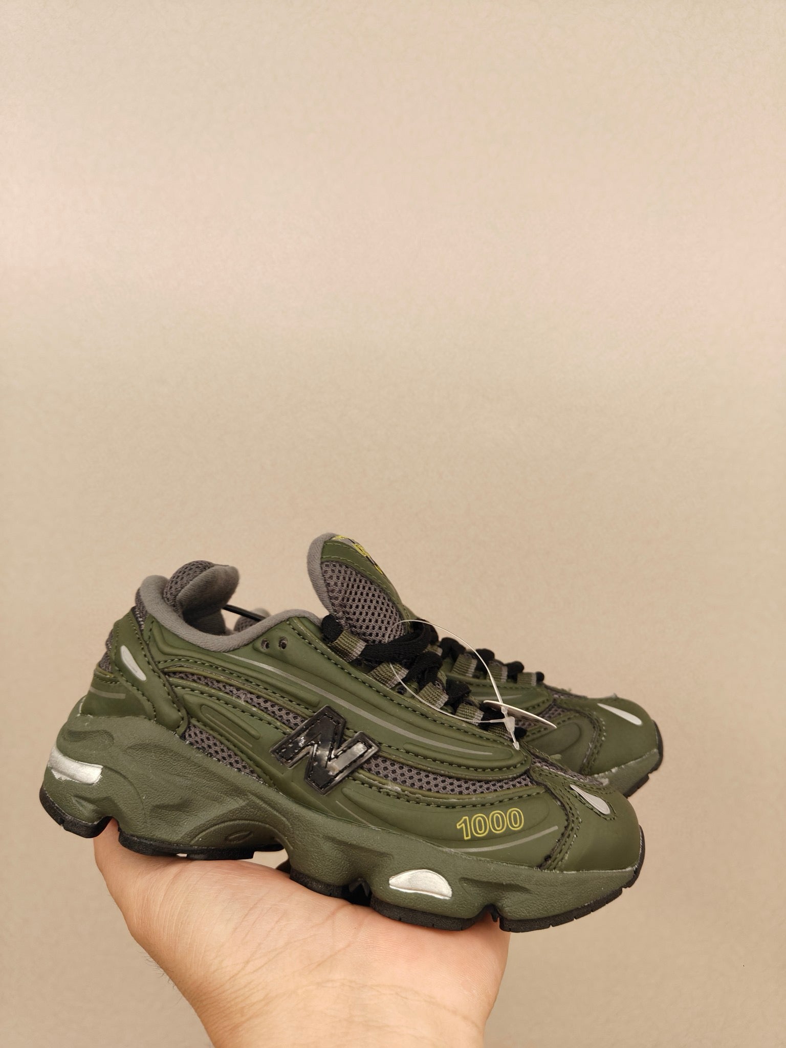 NB1000 lace-up children's shoes" olive green"