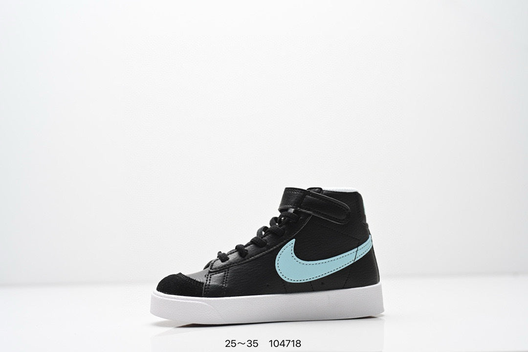 Nike Trail Blazers High-Top Velcro Kids Shoes" black"