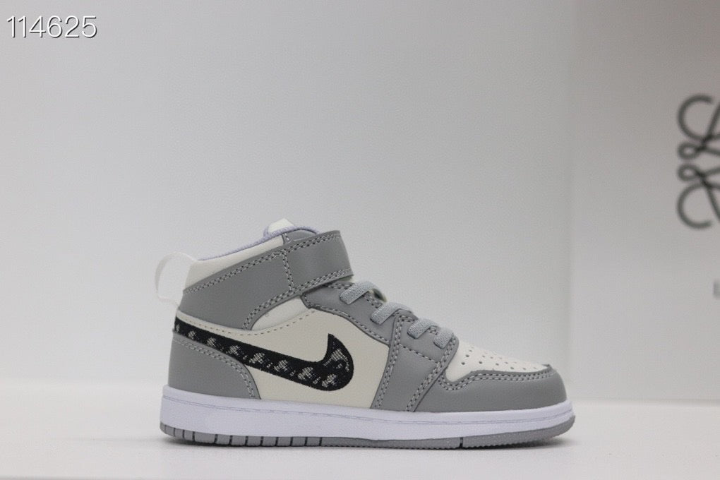 Joe's high-top Velcro children's shoes" white, gray"