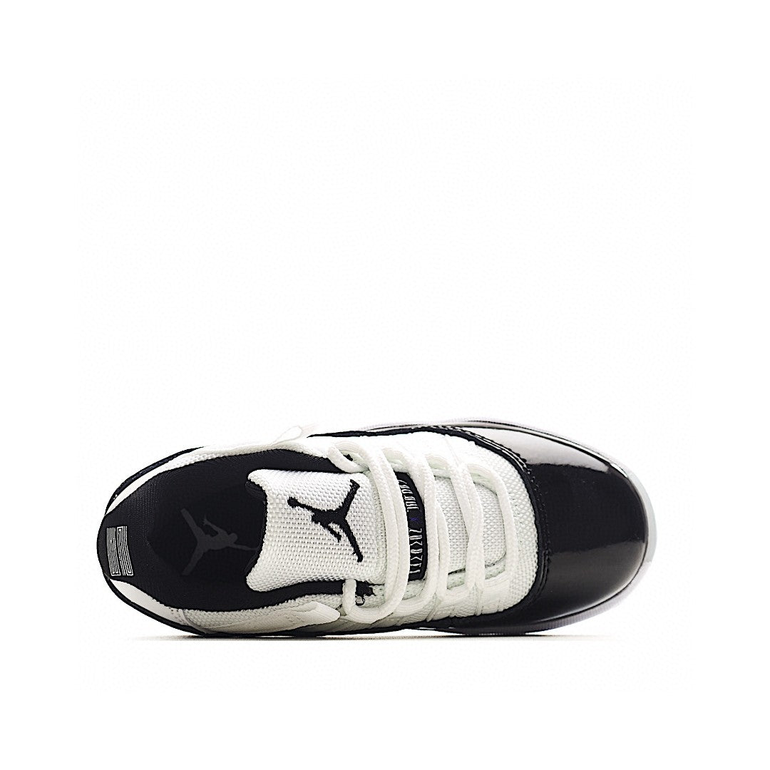 The classic AJ11 is back, mid-top" white, black"