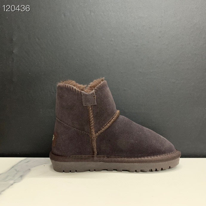 UGG mahogany buckle children's snow boots"  dark brown"