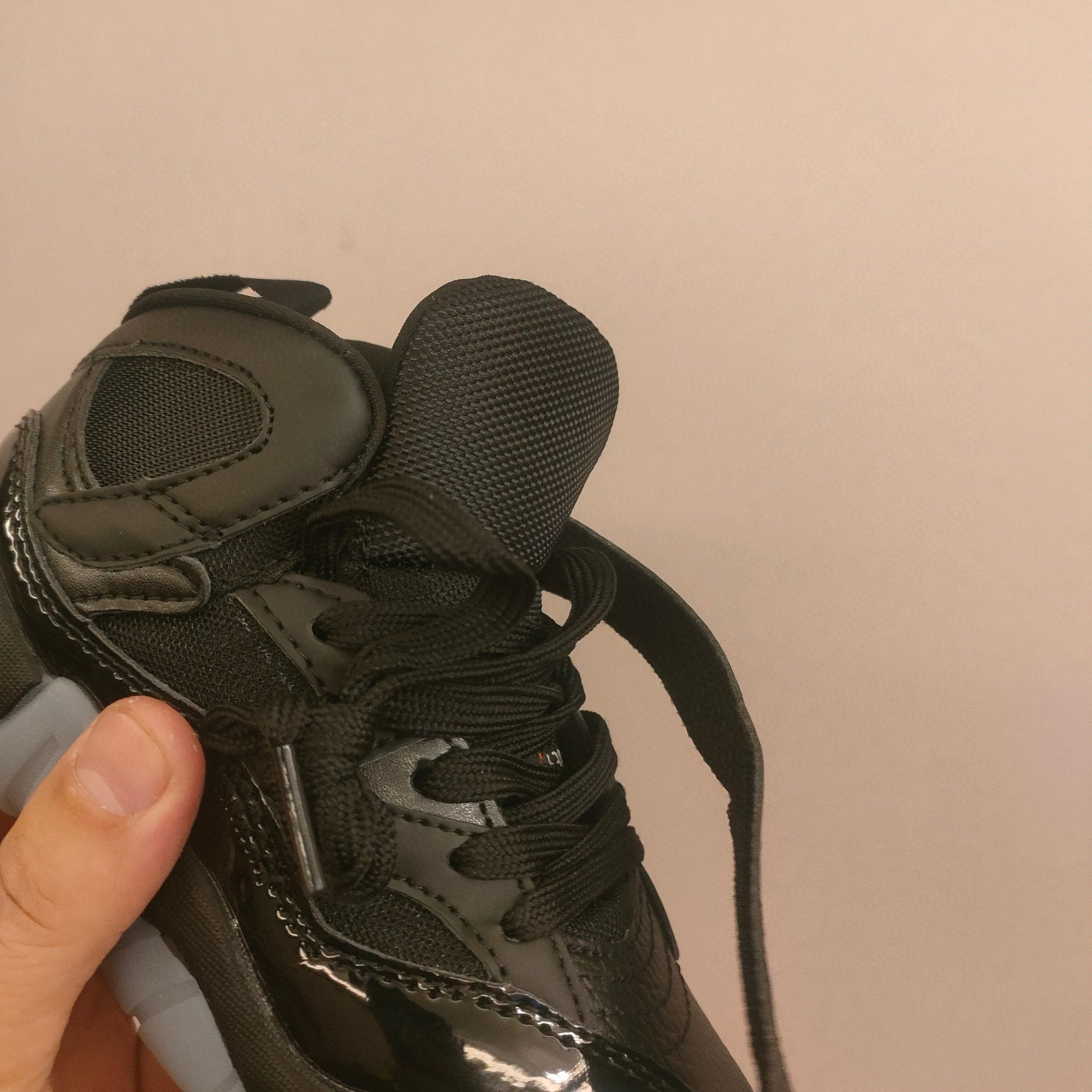 Jordan 612 single buckle children's shoes" black"