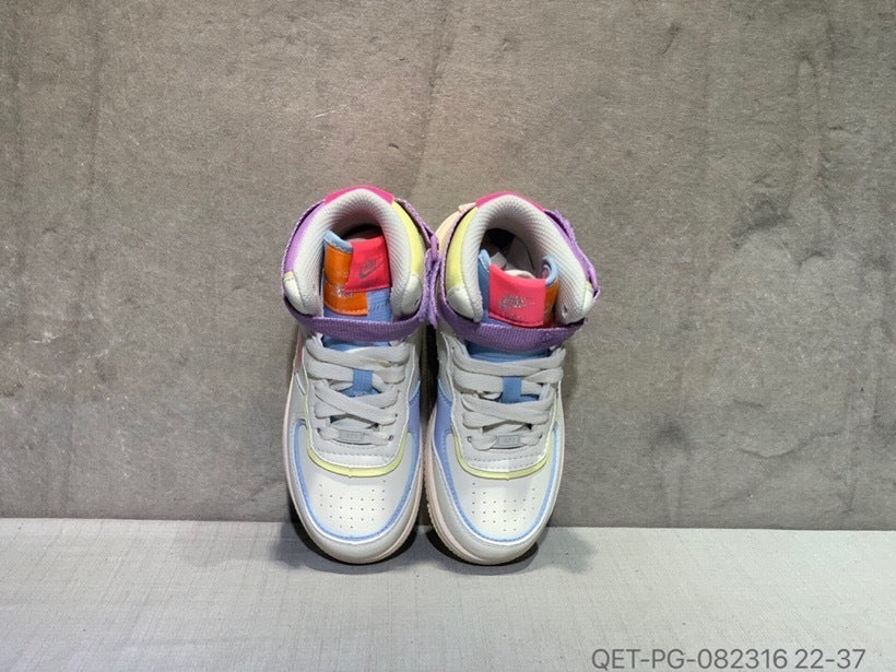 High-top Macaron Air Force" white, purple"