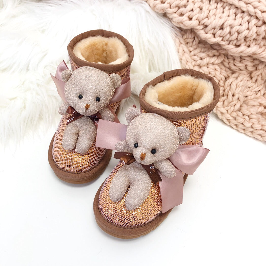 UGG Bear Snow Boots "rose gold "