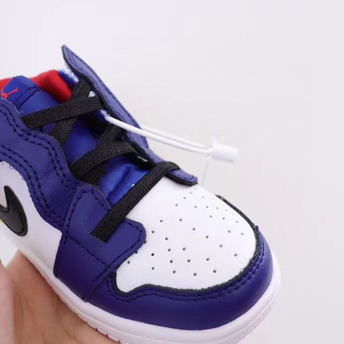 Jordan low top elastic band" white, yellow, blue"