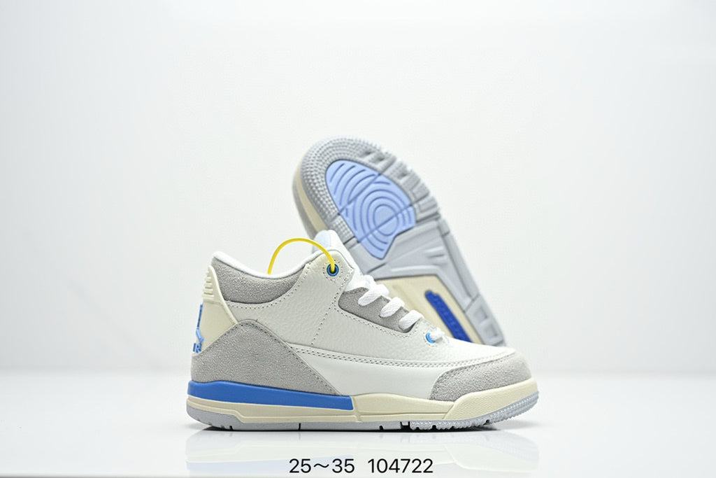 Joe 3" white, gray, blue"