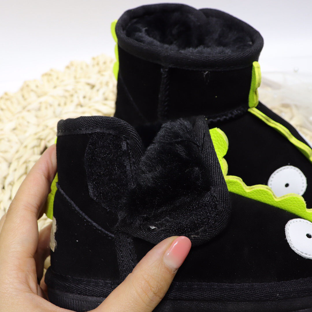 Ugg Velcro Dinosaur Children's Snow Boots" black"