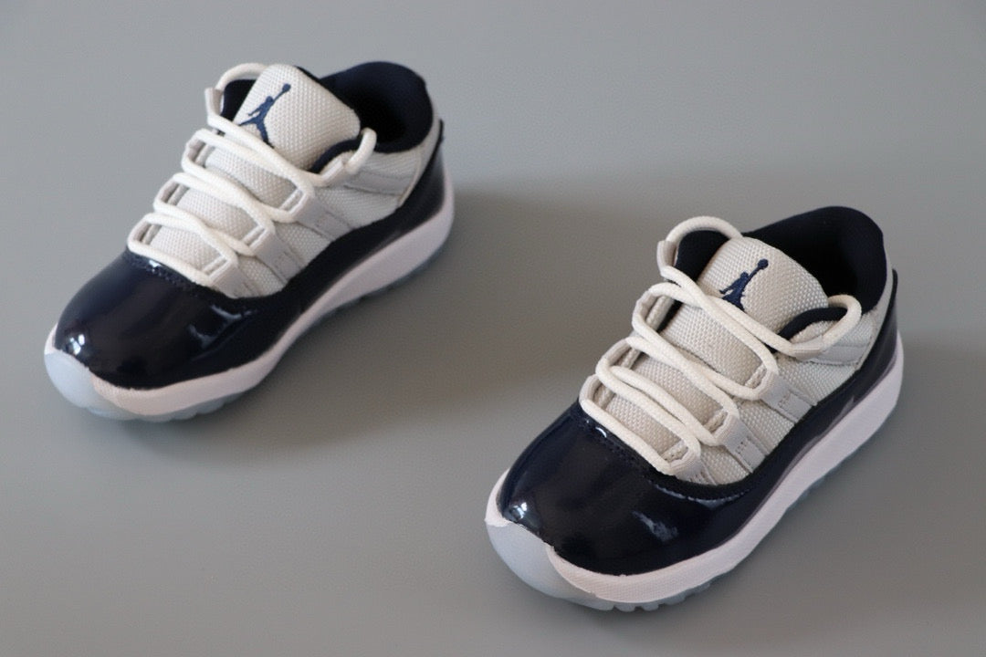 Joe 11 low-top children's shoes" white, navy"