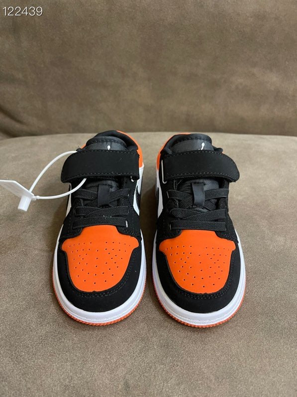AIR JORDAN 1 low-top Velcro" white, black, orange"