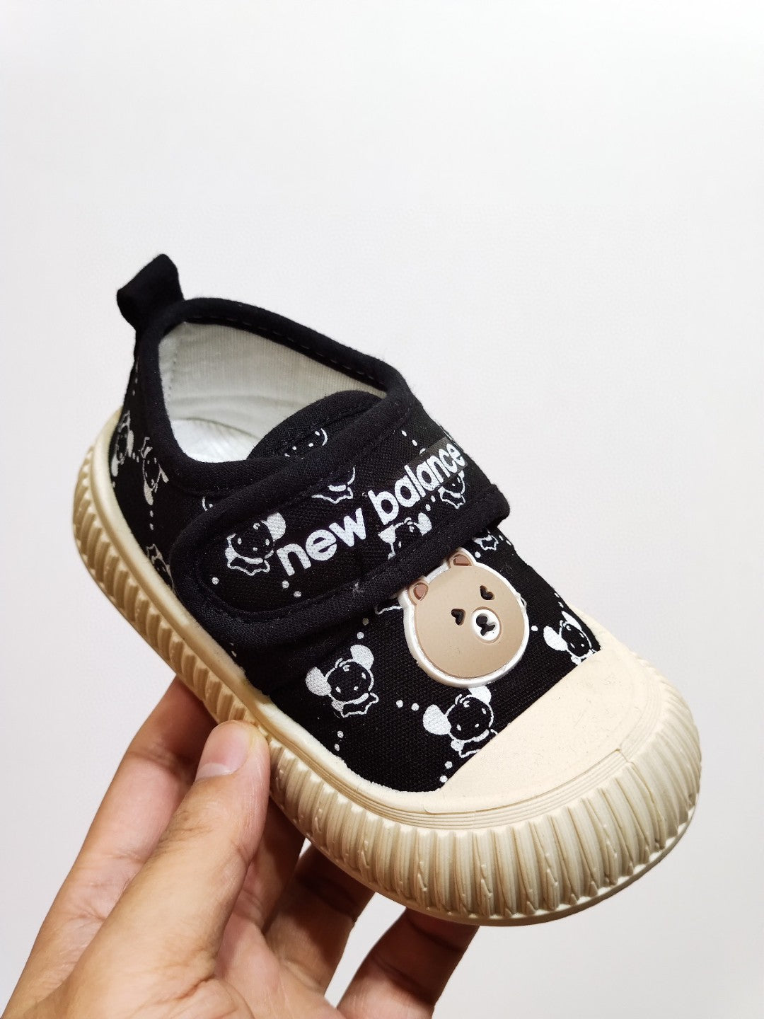 NB canvas bear cute Velcro children's shoes