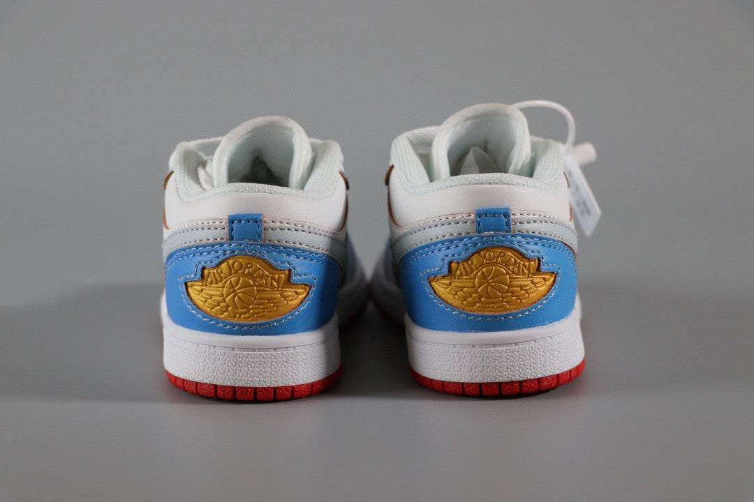 Jordan 1 Classic Kids Shoes" white, sky blue"