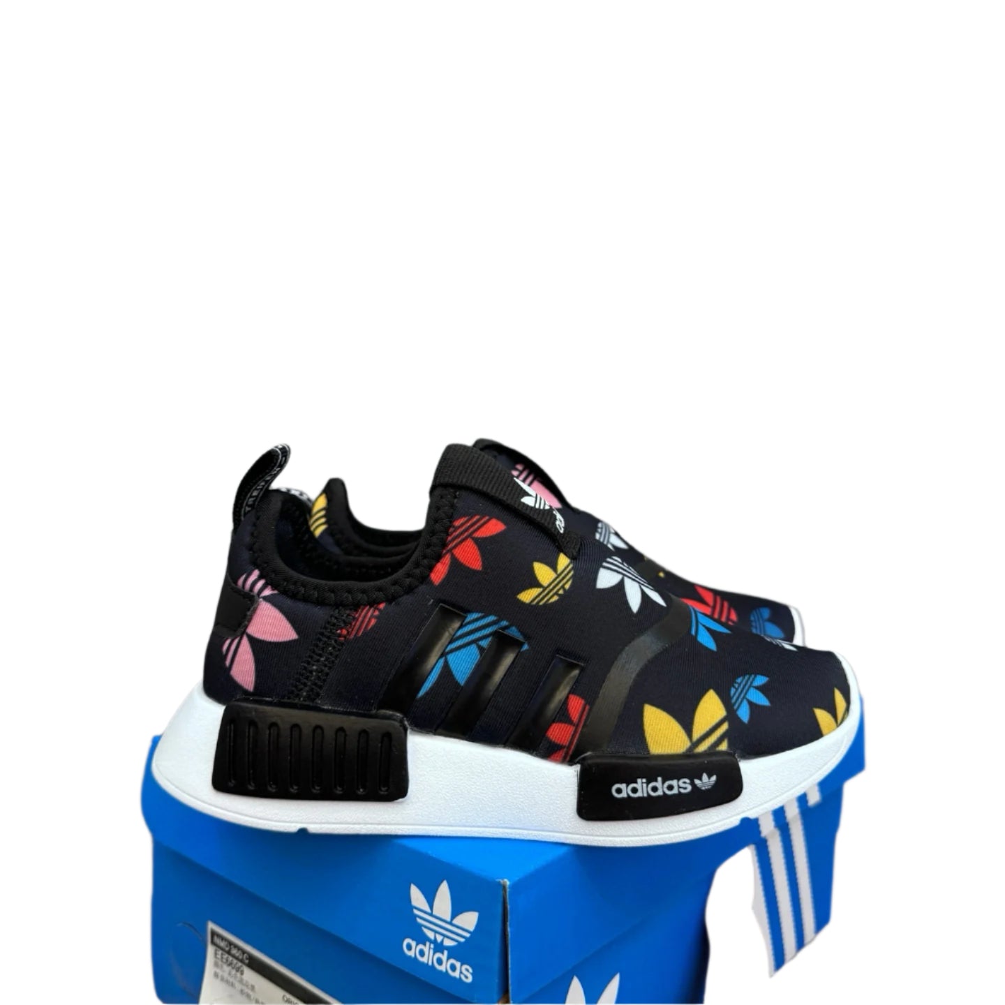 NMD slip-on shoes for kids" black with design"